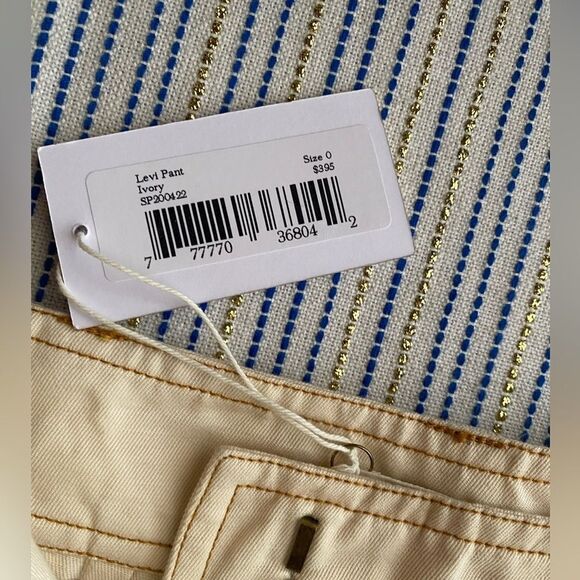 ULLA JOHNSON Levi Pant Women Ivory  Size 0 New with tag - Picture 16 of 16